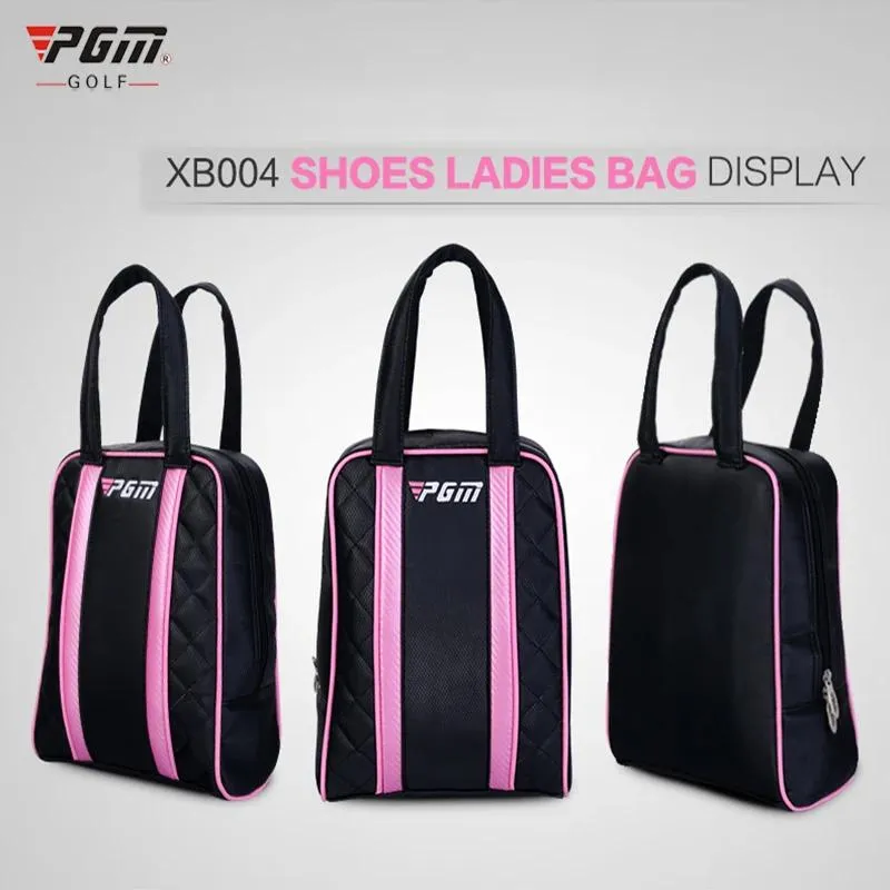 Bags PGM Golf Shoes Bag PU Waterproof Men and Women Golf Travel Bag Rain Cover China Shoes Golf Ball Outdoor Sports Mini Bags