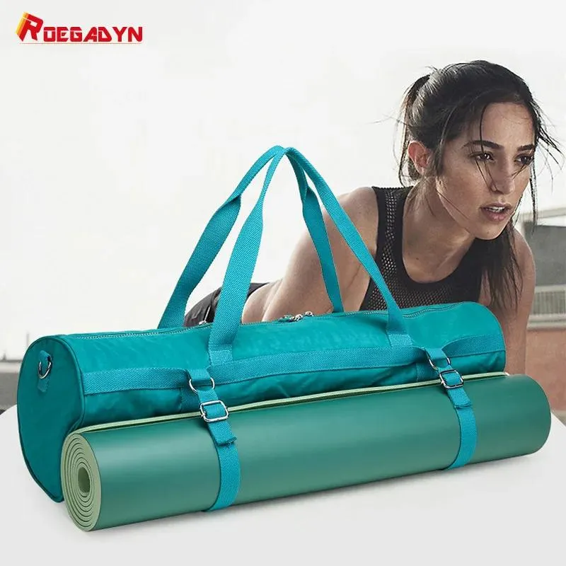 Matten Vrouwen Waterdichte Yoga Tas Gym Grote Capaciteit Draagbare Sporttassen Fiess Nylon Vrouwelijke Outdoor Training Yoga Mat Opbergzakken