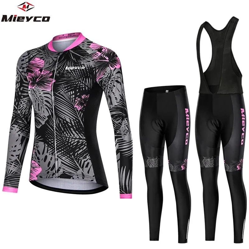 Sets Mieyco Mountain Bike Ropa De Mujer Go Pro Road Bike Woman Cyclist Cycling Suit Jersey Bike Motocross Pants Jumpsuit Women Cloth
