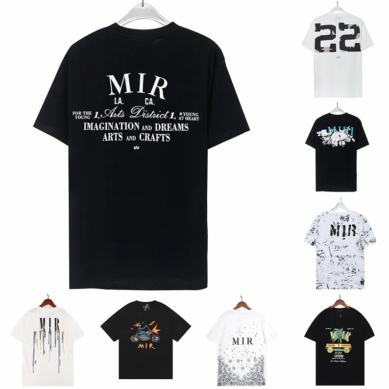 Amirs Designer MensTシャツA Womens Miri Printed Fashion Man TシャツカジュアルティーアミリーポロラグジュアリーヒップホップストリートウェアTシャツサイズS-XL