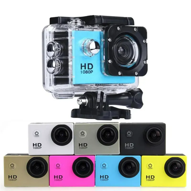 Wasserdichte Actionkamera Full HD 1080p Go Pro 12 MP Sportkamera Unterwasser 30 m, 170 Grad Weitwinkel-Mini-DV-Camcorder mit mehreren Zubehörteilen