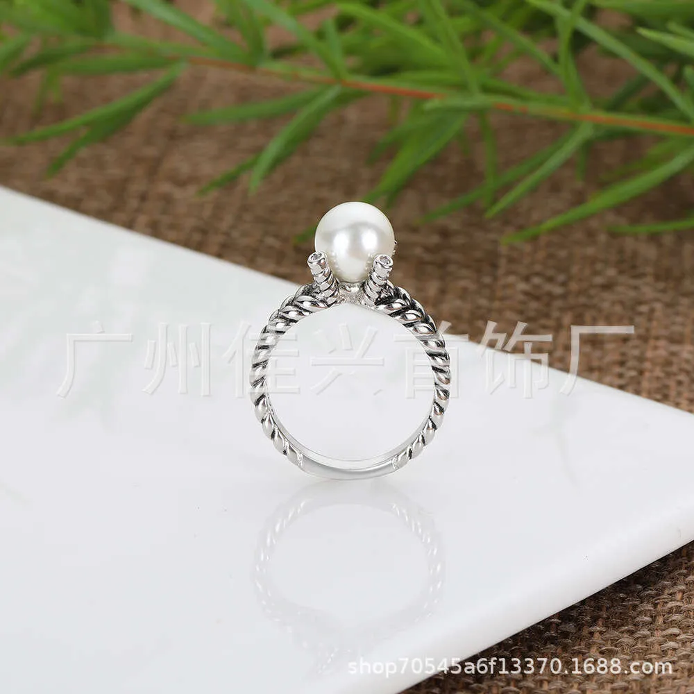 Desginer david yuma Jewelry Pearl Ring Popular Button Thread Fashion Four Claw New Style