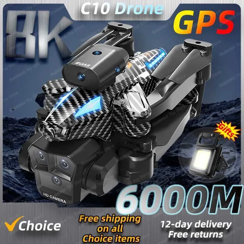 C10 Max GPS Drone - 6000M HD Camera, Obstacle Avoidance, Gesture ...