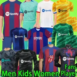 125th TER STEGEN Goalkeeper 23/24 PEDRI LEWANDOWSKI JOAO FELIX Soccer Jerseys GK Men Kit Kids GAVI OGAN S Football Shirt Barca 2023 2024