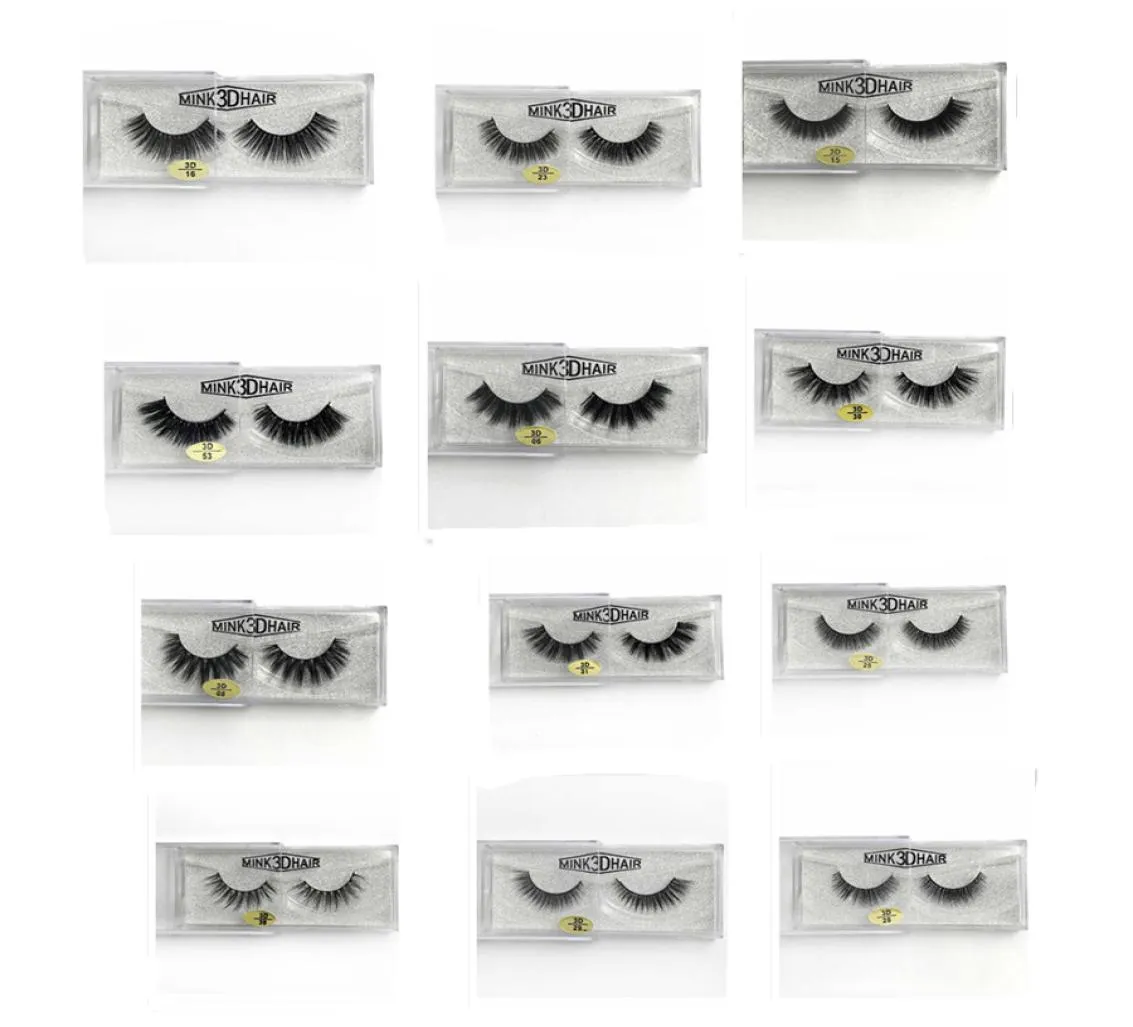 3D Mink Eyelashes False Eyelash Thicky Handmade Long Flow Fake Cross Cross Faux Eye Makeup for Women2454742