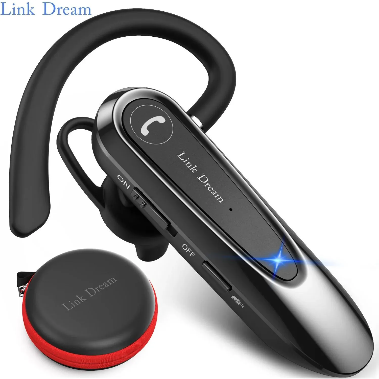 ヘッドフォンリンクLINK DREAM B45 BLUETOOTH 5.0ヘッドセットワイヤレスイヤホンヘッドフォン付きデュアルマイクイヤホンEARPIECE CVC8.0ノイズリダクション