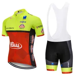 Factory direct sales 2020 Flour ITALIA CYCLING Team JERSEY 20D Bike Shorts Set Ropa Ciclismo MENS Summer Quick Dry Pro BICYCLING Maillot Pants Wear