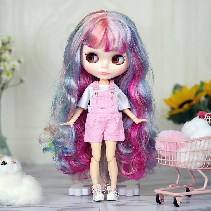 ICY DBS BLYTH DOLL 16アニメ人形ジョイントボディホワイト肌の光沢のある顔服の靴と手で特別なコンボ30cm BJD TOY240111