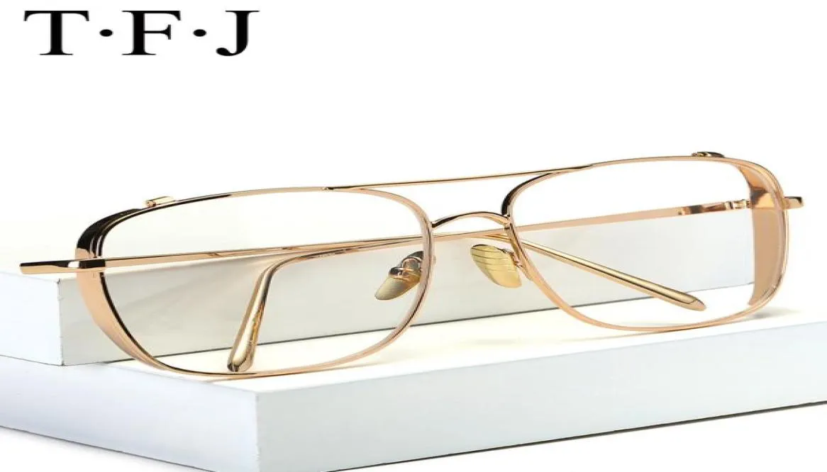 Oversized Glasses Women Men Rectangular Metal Frame For Decorative Classic Eyeglasses Transparent Harajuku Unisex Eyewear3937953