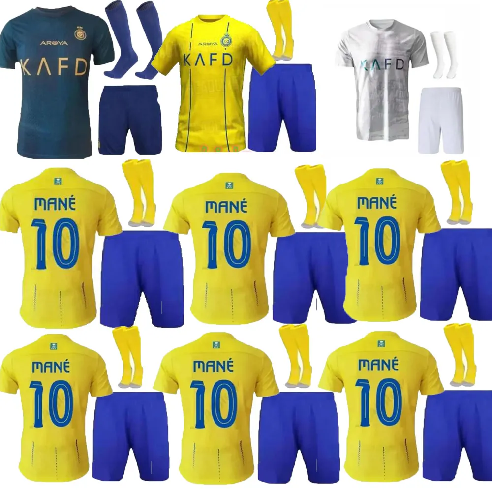 23/24 Al Nassr FC voetbalshirts Ronaldo 2023 2024 Thuis geel uit 23 24 CR7 Gonzalo Martinez Talisca Ghislain Konan Vincent Aboubakar heren en kinderen voetbalshirt