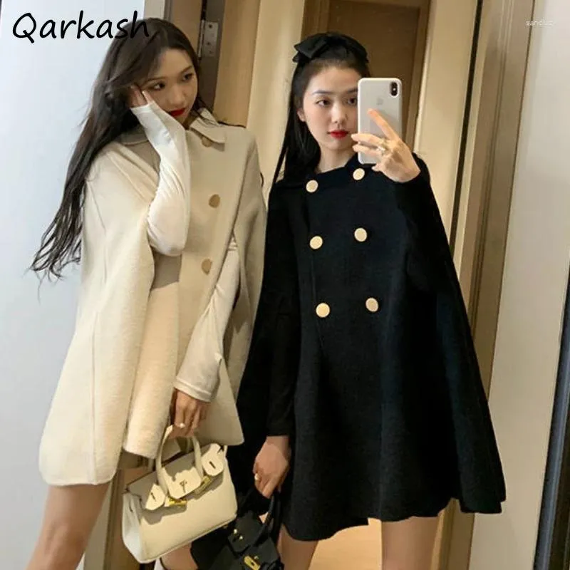 Kadın Ceketleri Kadın Yünlü Kolsuz Kore Kış Kış Klasik Dönüşü Down-Down Dış Giyim Temel Zarif Kadınsı Moda Sokağı