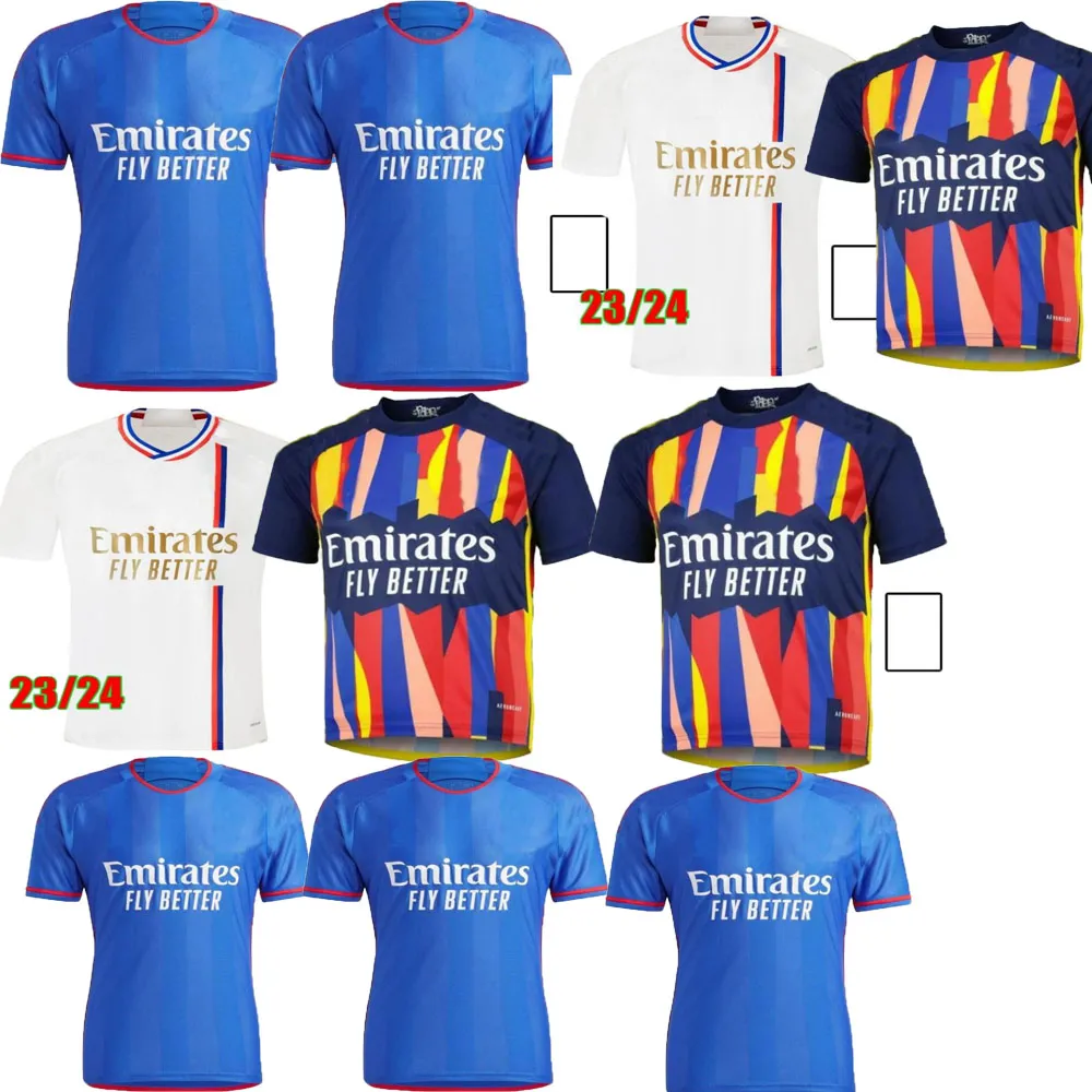 2023 2024 Maillot de Foot Soccer Jerseys Lyonnais Caqueret Tolisso Jeffinho Ol Aouar Tagliafico fans Fotbollskjortor 23 24 Traore Sarr Man Lyon Kits