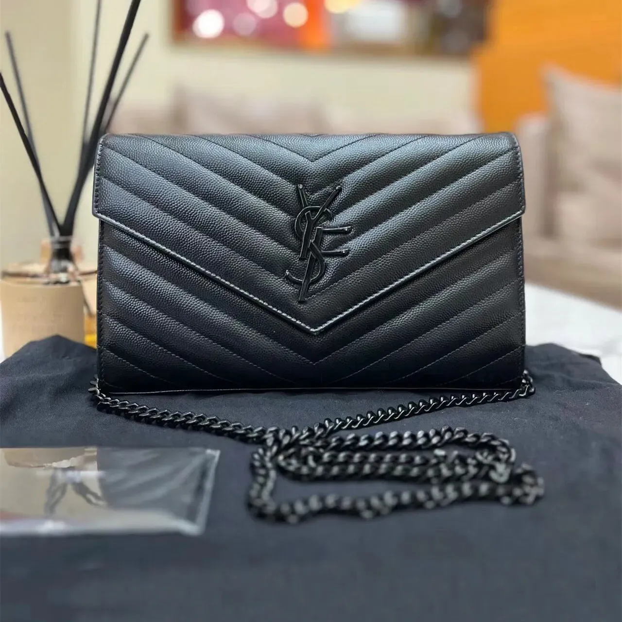 Sac à main de luxe de styliste pour femmes, sacs à bandoulière en cuir véritable, sacoche avec chaîne avec porte-cartes, pochette