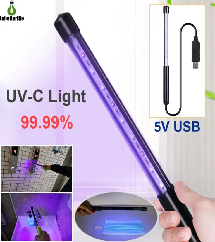 3W 5W Household UVC Disinfection Stick LED Sterilizer Wand UV Germicidal Lamp Germs Killer Disinfection Light8511009