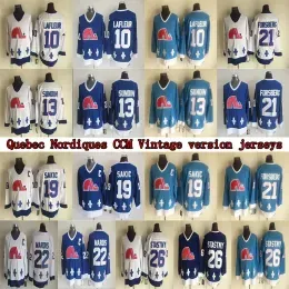 QQuebec''northerners''Vintage jersey 19 SAKIC 10 LAFLEUR 13 SUNDIN 26 STASTNY 22 MAROIS 21 FORSBERG Hockey Jerseys