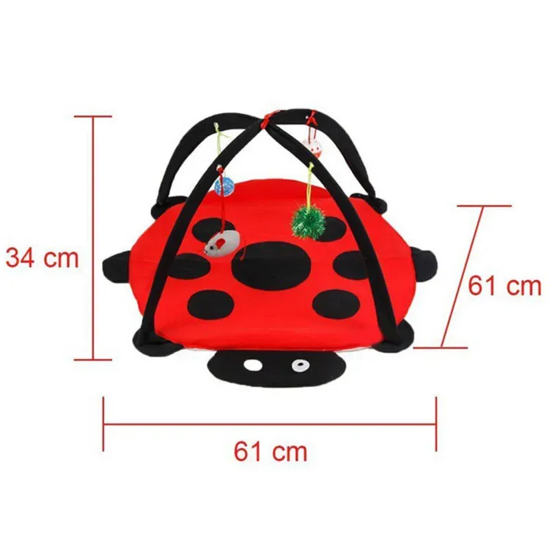 Red Beetle Fun Bell Cat Tent Pet Toy Hammock Toy Cat Litter Home Goods Cat House