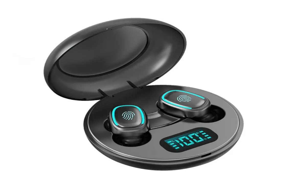 Wireless Earphones A10 TWS Bluetooth 50 Wireless HiFi InEar Earphones with Round Digital Charging Box Sports Headphones Earbuds3754197