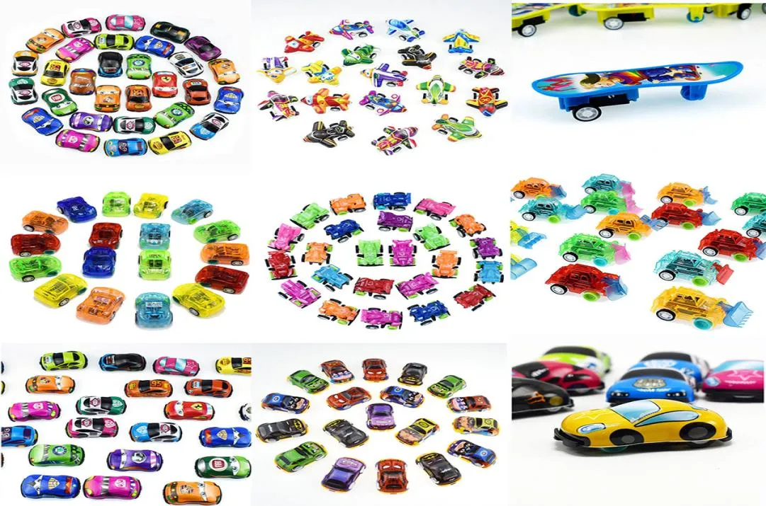 Children039s Toys Novely Games Cartoon PVC Soft Shell Recoil Car Plane Insect Scooter Model Toy Prisar Gifts3108454