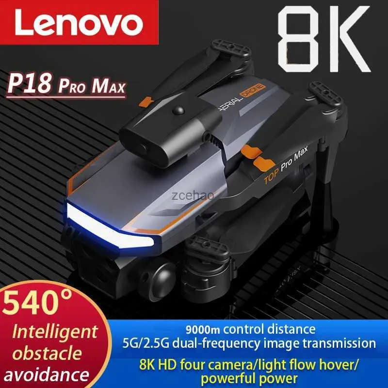 Drones Lenovo P18 Drone Profissional Fotografia Aérea Aeronave 8K ESC Câmera Eletronicamente Controlada GPS One-Click Return Drone