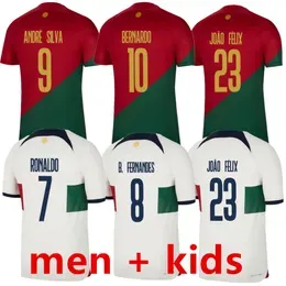 2022 Portuguese Soccer Jersey Bruno FERNANDES DIOGO J. Portuguesa Retro Joao Felix 22 23 Football Shirt BERNARDO Portugieser Men Women Kids