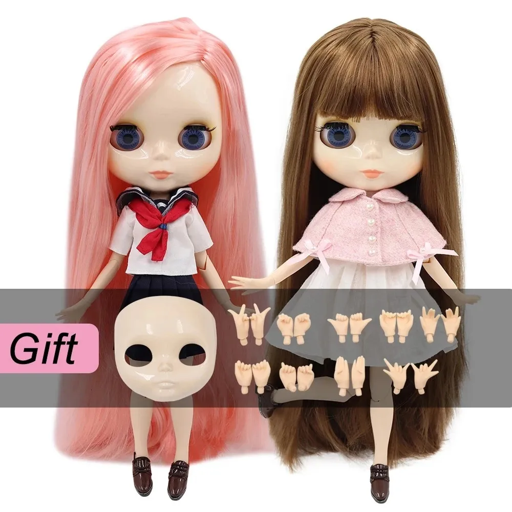 Buzlu dbs blyth bebek ortak gövdesi 16 bjd beyaz ten parlak yüz 30 cm oyuncak kızlar hediye satılık özel teklif anime 240111