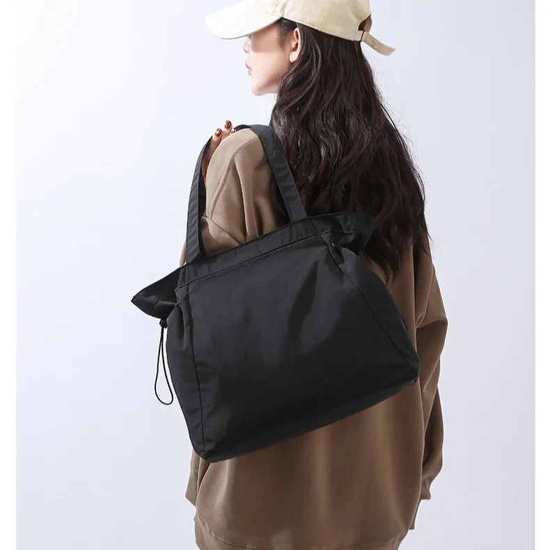 Sac à main en Nylon pour femme, avec sangle de traction, pour fille japonaise, sous les bras, fourre-tout pour étudiante, automne et hiver, nouvelle collection