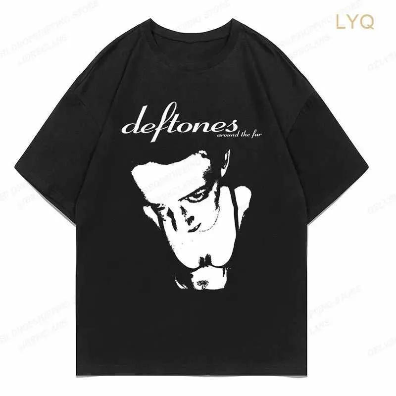 Women T Shirt Deftones Śliczne modne drukarki TEE Black T-shirt żeńska letnia koszulka dziewcząt z lat 90. Dziewczyny Tee żeńska sodowa koszulka TEE