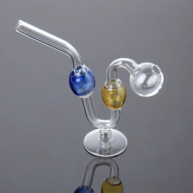 Commercio all'ingrosso Unico Bubbler Fumo Tubi di vetro che bruciano a mano Tubo per bruciatore a olio in vetro Pyrex Piccolo tubo Accessori per fumatori BJ