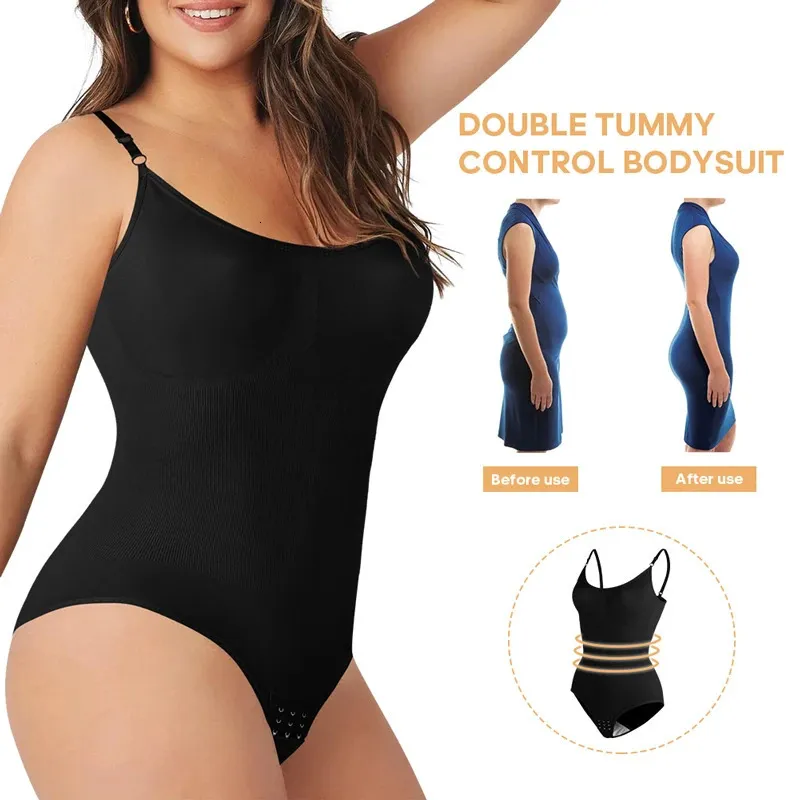Burvogue Women Sexig sömlös kropp Shaper Butt Lifter Mage Control Bodysuits Push Up Shapewear Slimming Underwear midjetränare 240111