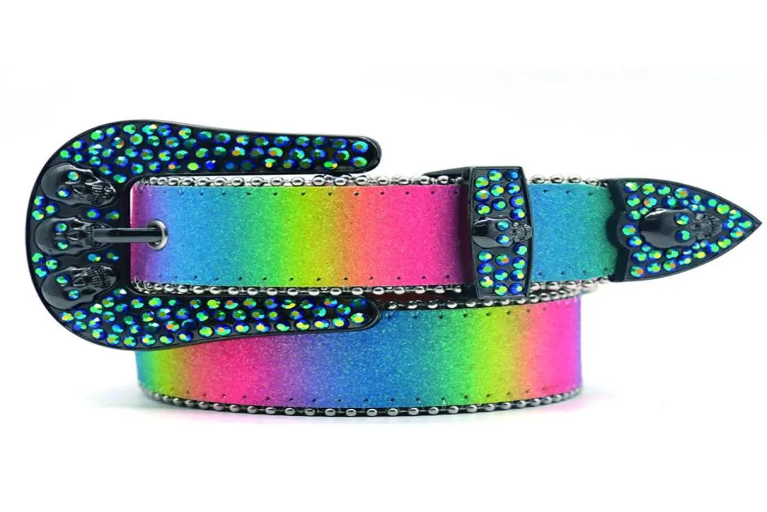 Ceinture de créateur de crâne hommes et femmes paragraphe rivets boucle ardillon joint de taille punk Europe et États-Unis tendance vent cent avec6928065