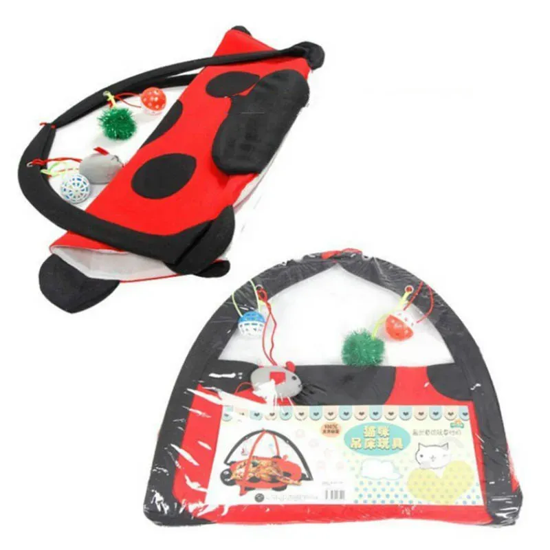 Red Beetle Fun Bell Cat Tent Pet Toy Hammock Toy Cat Litter Home Goods Cat House