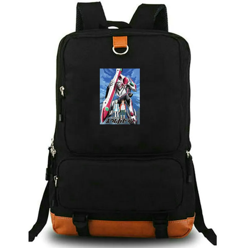 Mochila Koukyoushi Hen Mochila Eureka Seven Mochila escolar Salmos de los planetas Mochila con estampado de dibujos animados Mochila escolar de ocio Mochila para portátil