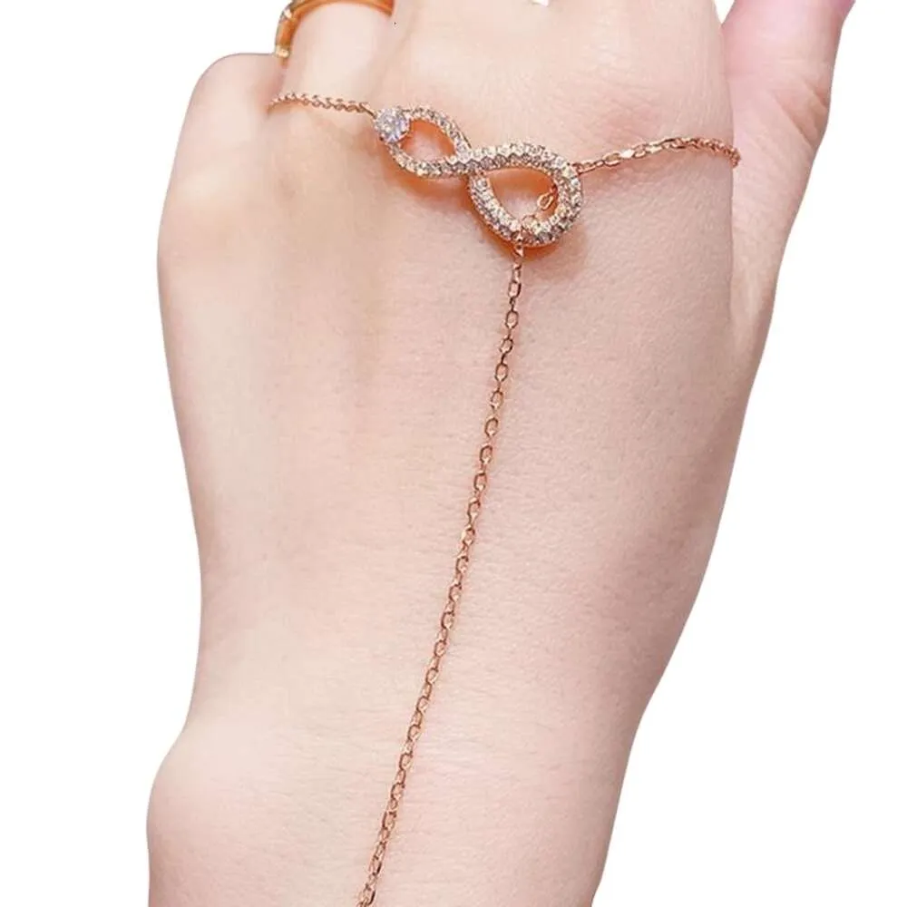 Swarovskis colar designer feminino qualidade original pingente colares em forma de y eterno amor borla colar para mulher elemento cristal infinito amor colar corrente