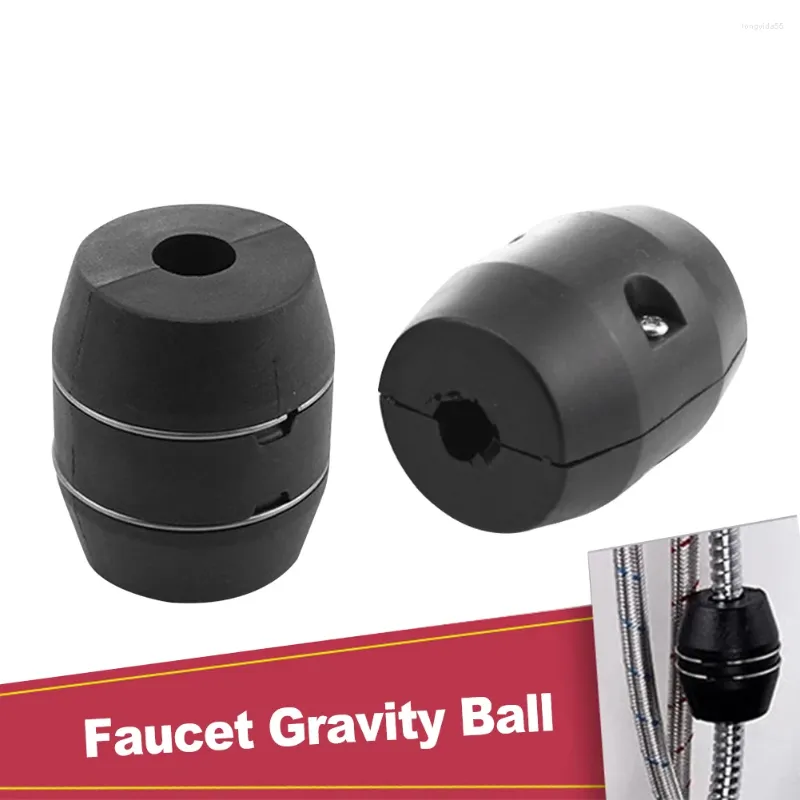 Veemoon Plastic Gravity Ball Faucet Hose Weight – Replacement For Kitchen Sink Pull-Down Sprayer, Sturdy ABS, Auto-Retraction, Black