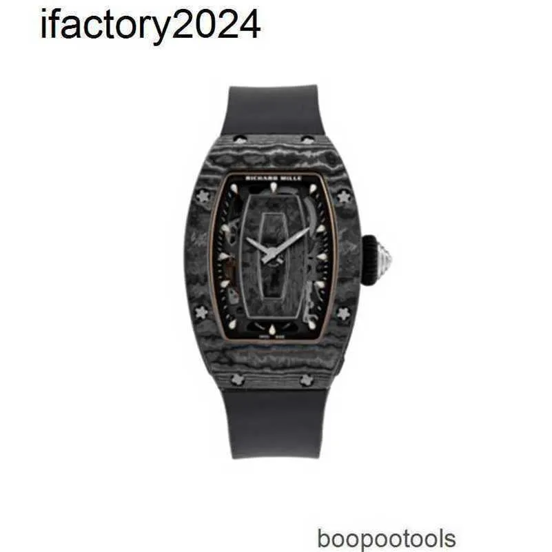 JF Richdsmers Watch Factory Superclone Tourbillon Watches Orpredini da polso di lusso Ms. Carbon Fiber TPT RM07-01