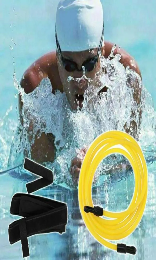 Acessórios para piscina 4 4m cintos de treinamento de natação trela arnês estacionário cordas elásticas estáticas faixas de resistência profess2176412