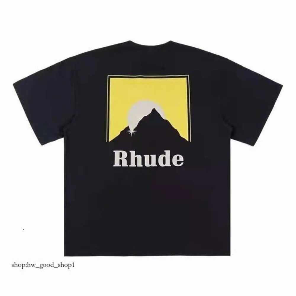 Rhude Designers Mens Embroidery T Shirts for Summer Mens TopsレターシャツレディースTシャツ服