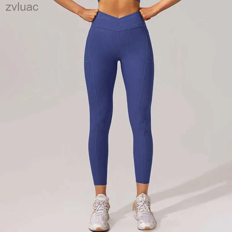 Roupa de ioga Roupa de ioga LANTECH Mulheres Academia Yoga Leggings Calças sem costura Roupas esportivas Esticadas quadris Push Up Exercício Fitness Activewear Calças Sarja YQ240115