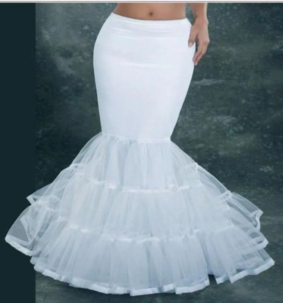 2016 Mermaid Bridal Petticoat Biała suknia ślubna Underskirt Bridal Petticoat Crinoline Akcesoria ślubne 2072933