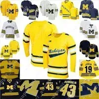 2020 Michigan Wolverines Hockey Jersey Quinn Hughes Dylan Larkin Will Lockwood Cam  Johnny Beecher Jake Slaker Strauss Mann Luke Martin