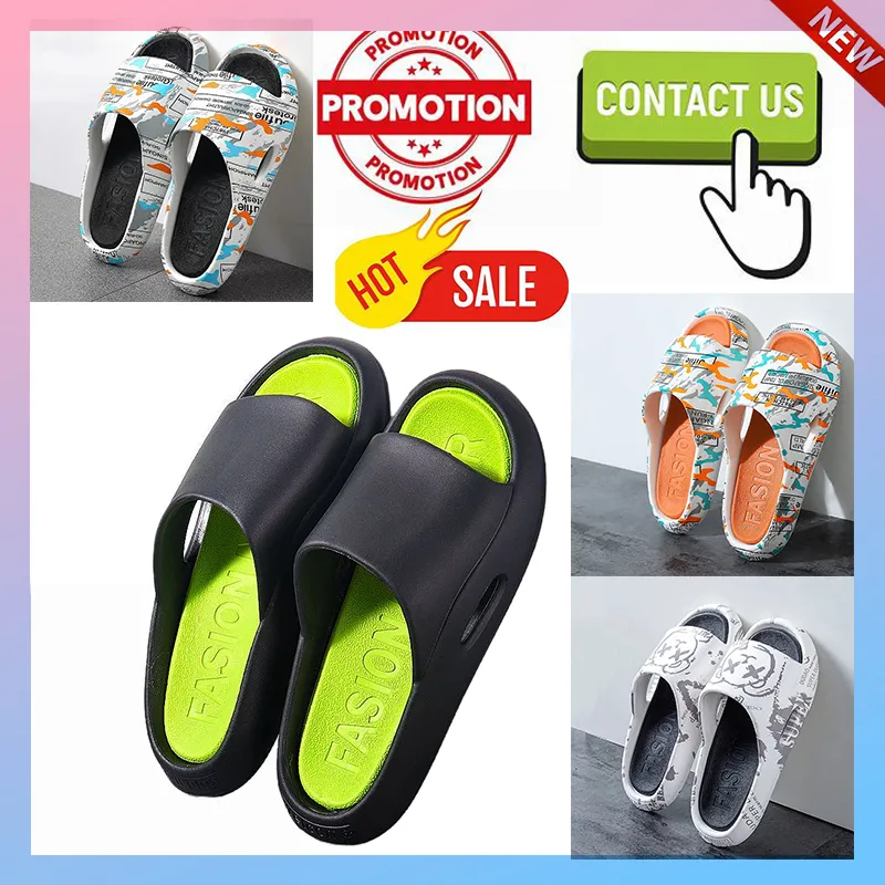 Gratis fraktdesigner Casual Platform Slides tofflor Män Kvinna Anti Slip Wear-Resistent Sandalia Sandaler Flat Summer Beach Shoe