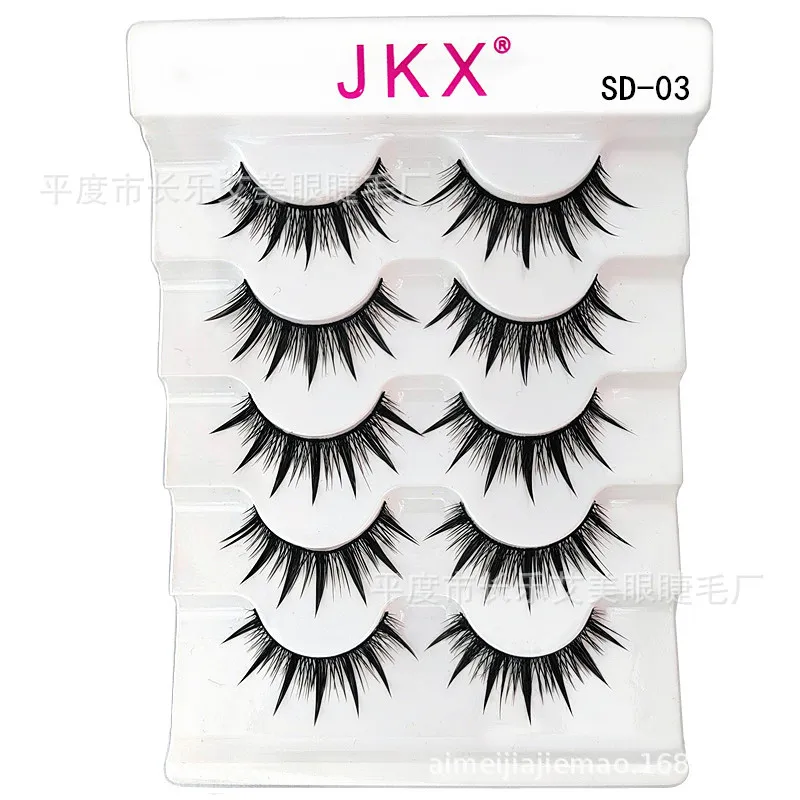 False Eyelashes Japanese Style Makeup Thick Eyelash Extension Cosplay Makeup Lashes Manga Fake Eye Lashes