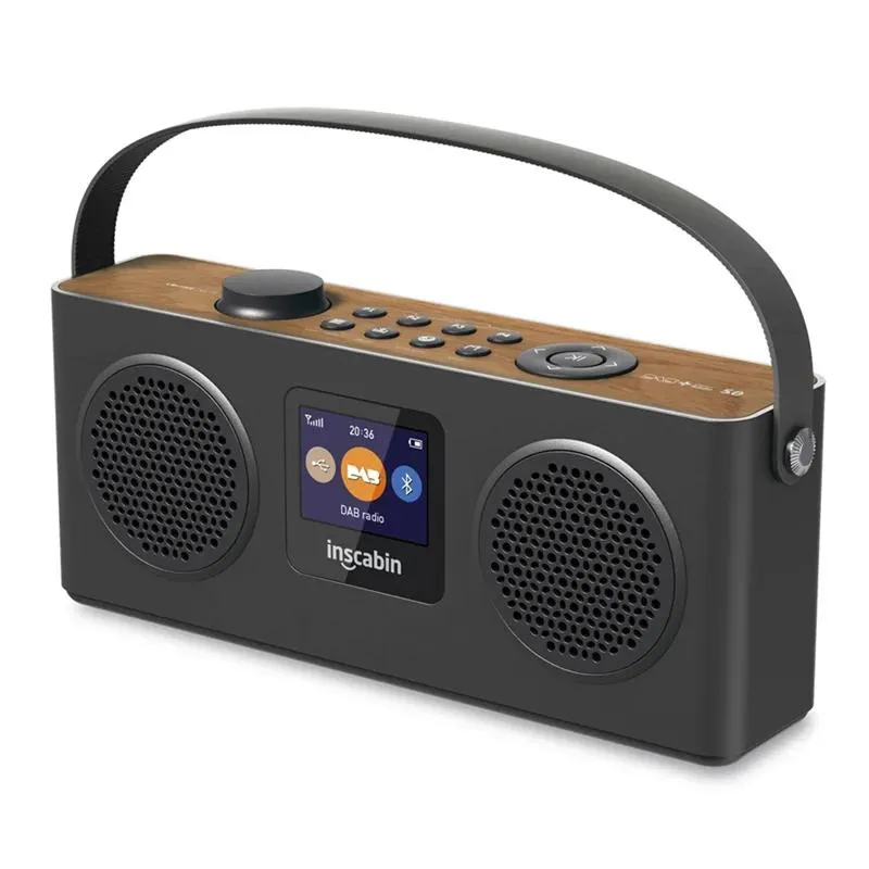 Haut-parleurs Retro FM Radio Music Porteable Bluetooth Dab Radio Carte en haut-parleur Boîte de son de batterie rechargeable en plein air avec écran couleur