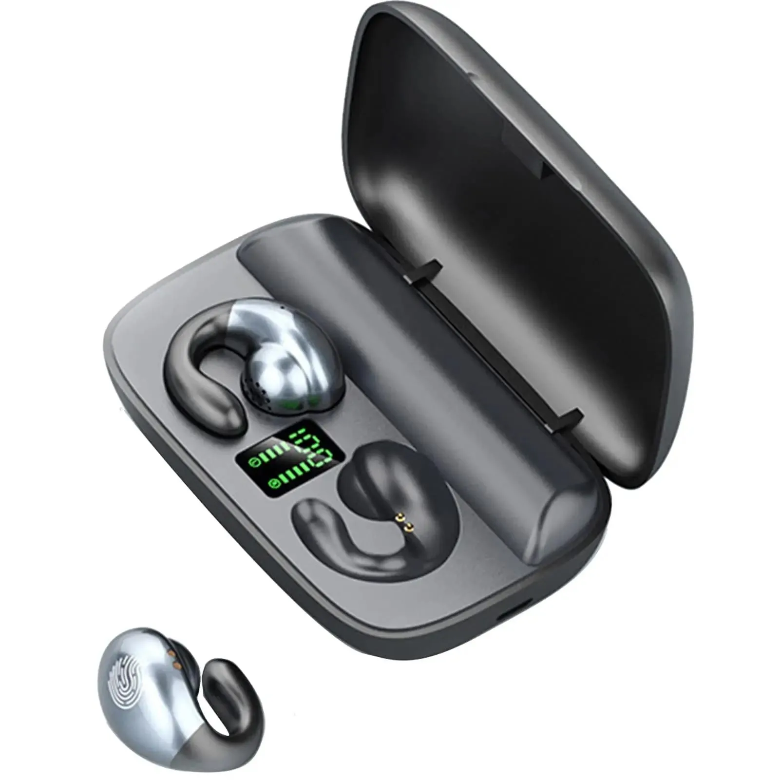 Hoofdtelefoon Lange batterijduur Botgeleiding Hoofdtelefoon Draadloze Bluetooth Oortelefoon Waterdichte Open Ear Clip op Ruisonderdrukking Ergonomisch