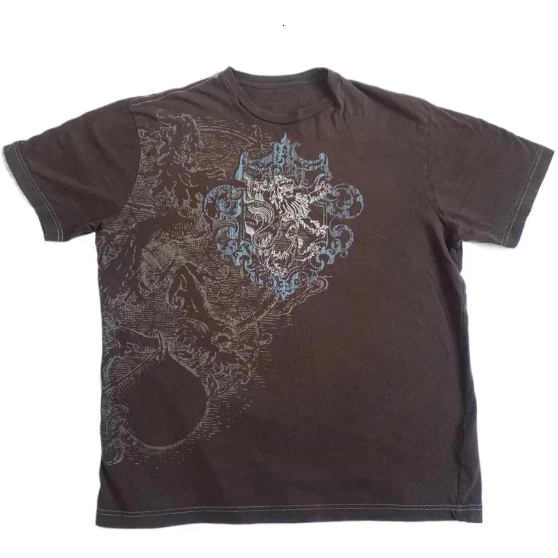 Mall Goth Cyber Grunge Y2K Graphic Print T Shirt  From