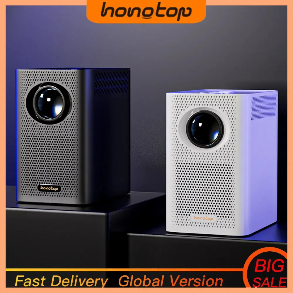 Hongtop S30 Global Sürüm 1080p Android Projetor 400 ANSI Lümenler Taşınabilir Projektör Akıllı TV WiFi Home Beamer LED Projektör 240112