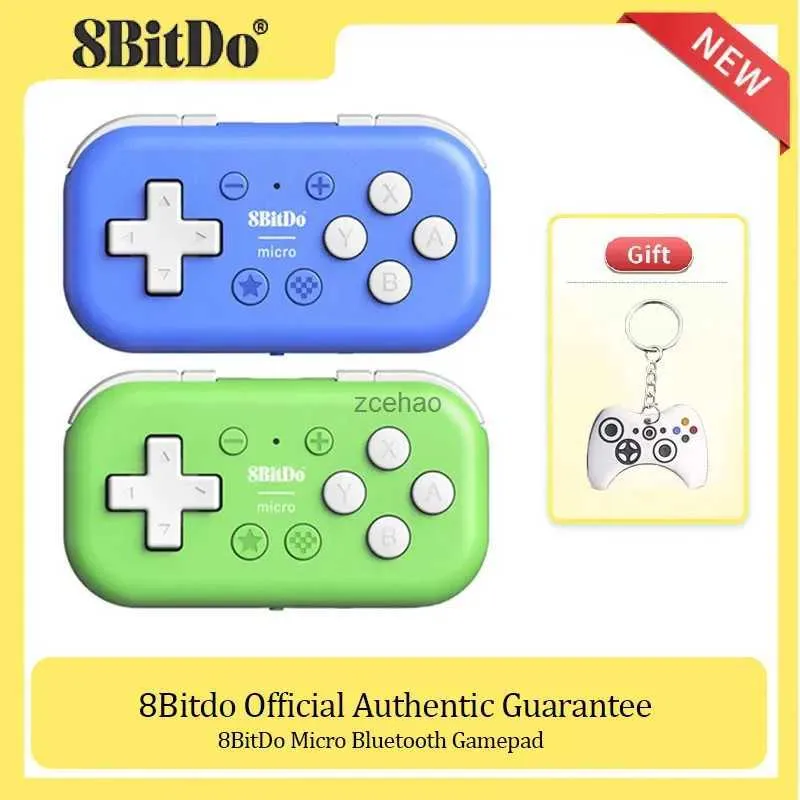 Spelkontroller Joysticks 8Bitdo Micro Bluetooth Gamepad Pocket-storlek Mini Controller för Switch Androidiosand Raspberry Pi Stöder tangentbordsläge