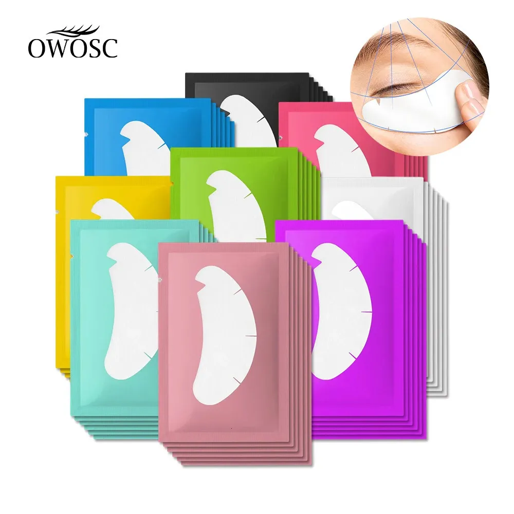 OWOSC 100 STKS V-vormige Wimperpleisters Hydrogel Gel Ooglapjes Groothandel valse Wimperverlenging Onder de Ogen Pads Makeup Tools 240112