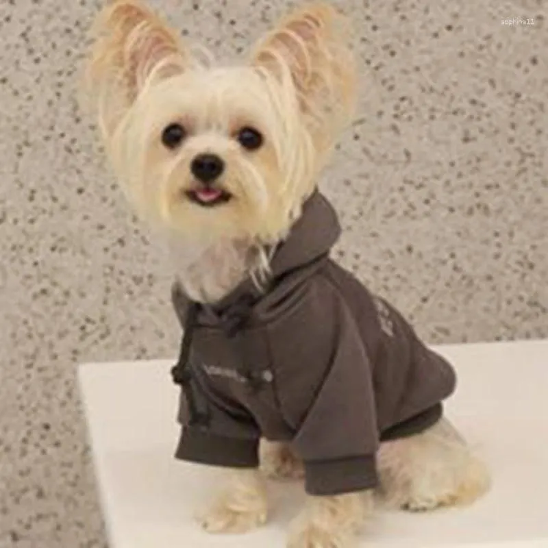 Dog Apparel Hoodies Letter Fleece Lined Fall Puppy Sweatshirt Soft Warm Sweater Winter Hooded Clothes For Small Dogs
