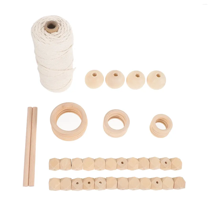 Tapisserier Macrame Wall Hanger Kit Handvävd Bomull Rop Tapestry Accessories Diy Material Package